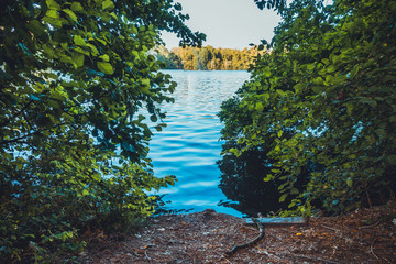 small bay with lake in the backgroundsmall bay with lake in the background