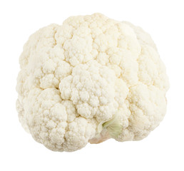Cauliflower isolated on white background with clipping path