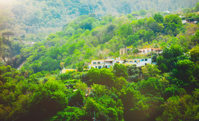 beautiful buildings in the forest mountains at italybeautiful buildings in the forest mountains at italy