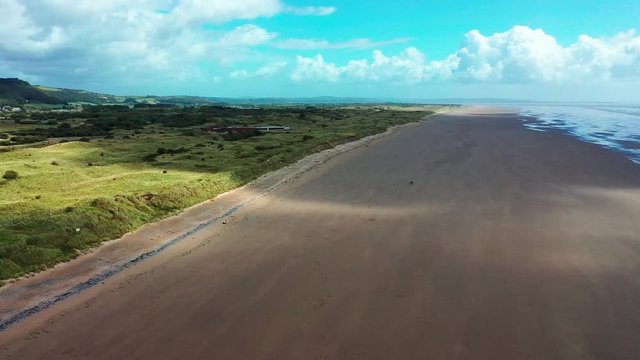 Pendine Sands a 7 mile length of beach on the shores of Carmarthen Bay Wales UK Europe