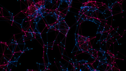 deep learning, security sever online cyber hacker, robot ai, social network, background 3d illustration rendering