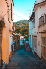 street at italien village in the summerstreet at italien village in the summer