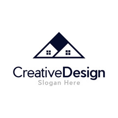 Real estate, house, building construction Logo design vector template. Modern minimalist line art for real estate, houses, hotels, 