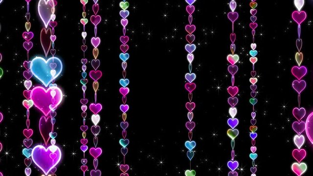 Chain Line Heart Glitter Spangle Background