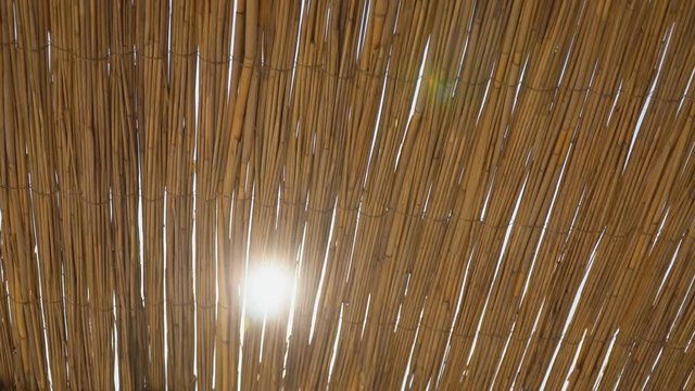 straw roof for sun protection
