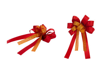 red bow isolated on white background