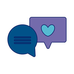set of speech bubbles message isolated icon