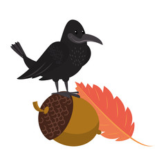 Wild animals and elements thanksgiving day and autumn season