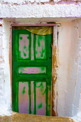 Old doors in old Moroccan city