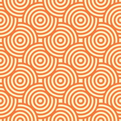 Vector geometric seamless pattern created with intersect circles