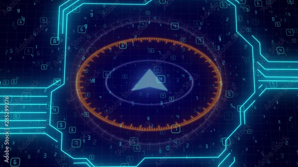 Poster car hud screen. futuristic motion graphic video with an animated car, engine, wheel and digital data