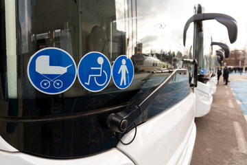 Obraz premium New modern bus on LPG