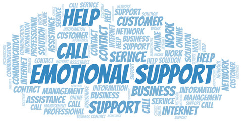 Fototapeta premium Emotional Support word cloud vector made with text only.