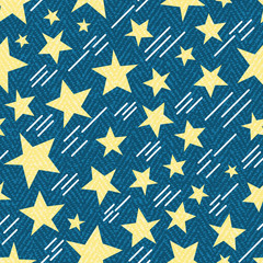 Shooting stars seamless vector pattern background print