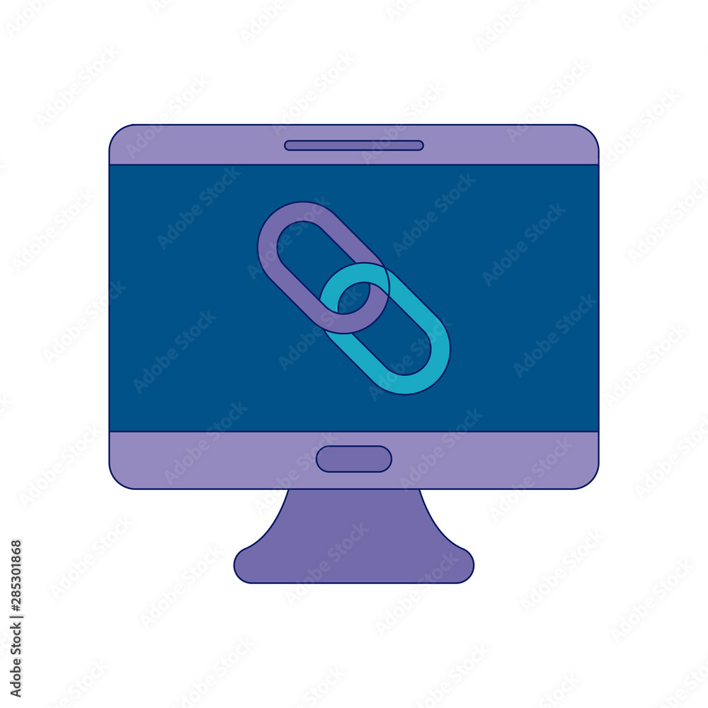 Poster desktop computer with chain screen