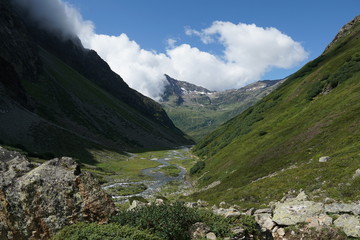 Swiss alps, vereina valley in Davos Klosters Graubünden