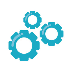 gears pinions machine isolated icon