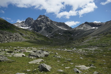 Swiss alps, vereina valley in Davos Klosters Graubünden