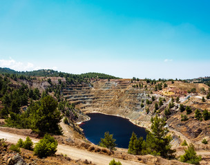 TheRed Lake At MItsero abandoned mine
