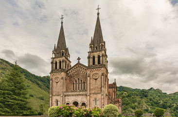 Covadonga Monastery in the Picos de Europa (Asturias, Spain)