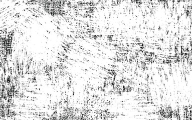 Monochrome composition of irregular graphic elements. Distressed uneven grunge background. Abstract vector illustration. Overlay to create interesting effect and depth. Isolated on white background.