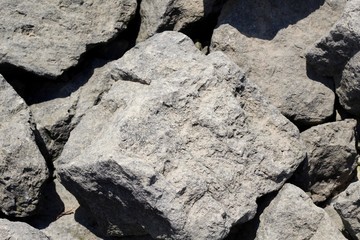 A close view of the rock texture.