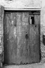 Old doors in old Moroccan city