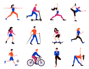 Fototapeta na wymiar Fitness Sport Icons Set