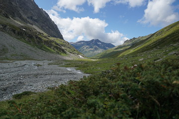 Swiss alps, vereina valley in Davos Klosters Graubünden