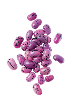 Runner beans on white background