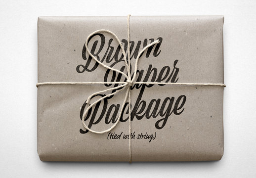 Brown Paper Package Mockup