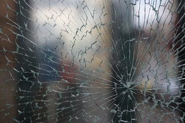 broken glass window
