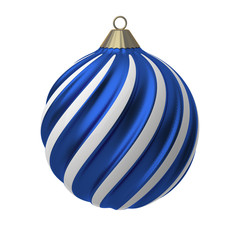 3D rendering Christmas ball isolated on a white background.