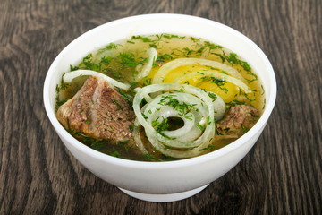 Caucasian meat soup - Hashlama