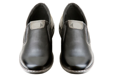  Black leather classic men's shoes