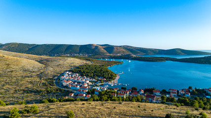 Beautiful aerial mediterranean view in Croatia