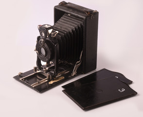 Vintage analog old camera, plate camera
