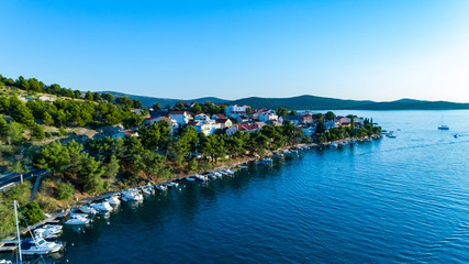 Fototapeta na wymiar Beautiful aerial mediterranean view in Croatia