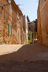 View of little village in mediterranean setting