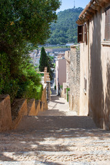 View of little village in mediterranean setting