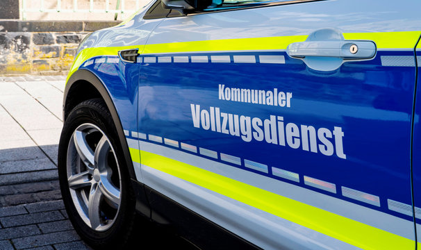 Car door lettering Municipal enforcement service (Kommunaler Vollzugsdienst), Rhineland-Palatinate, Germany