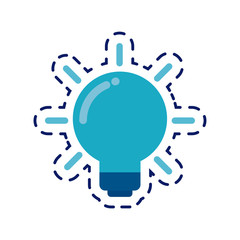 patch of light bulb invention isolated icon