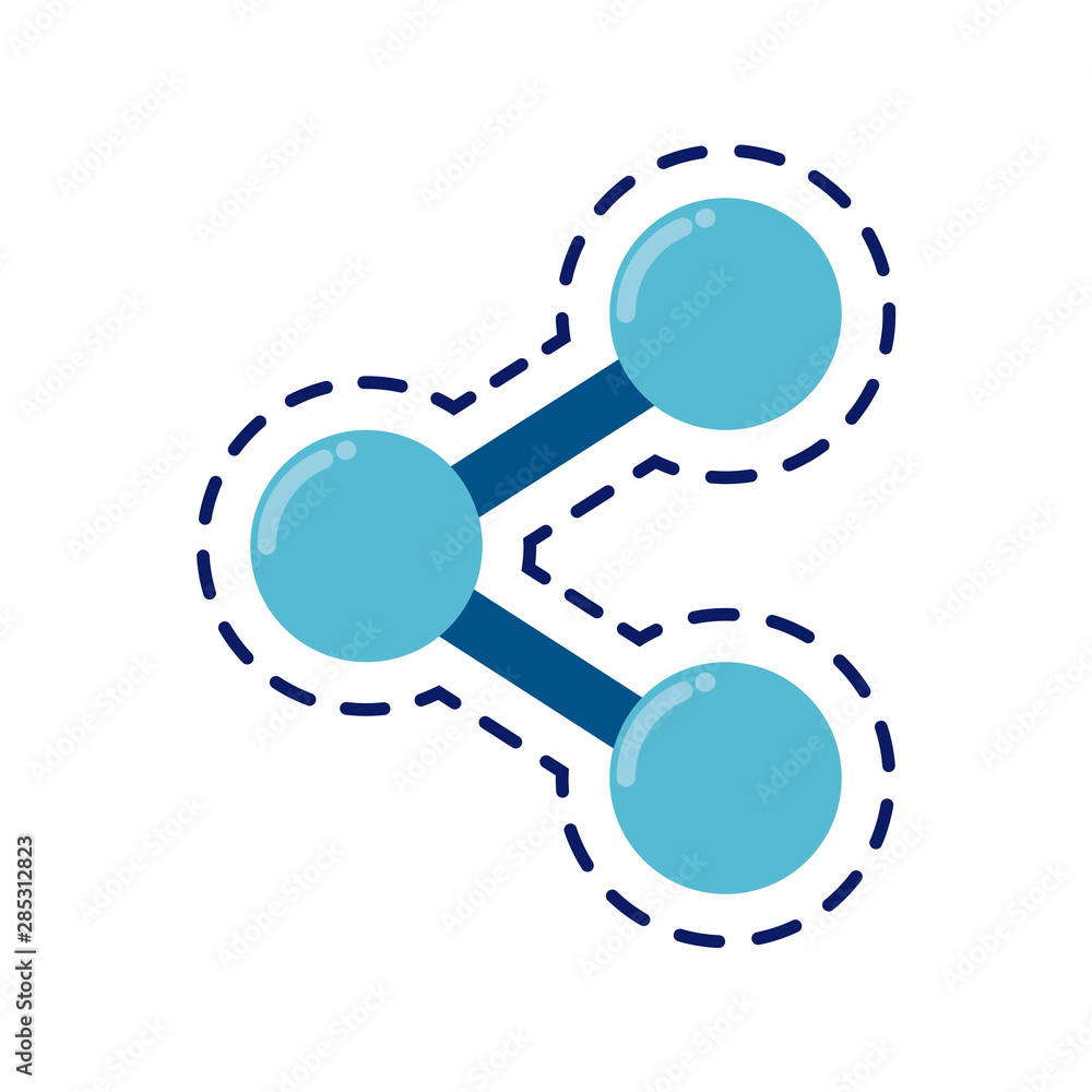 Poster patch of share publish symbol isolated icon
