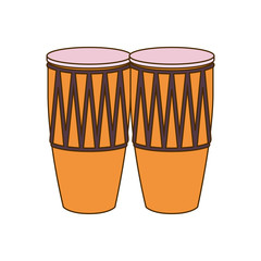 musical instrument congas on white background