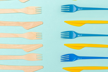 Plastic versus wooden utensils