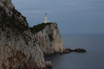 lighthouse on the island of Lefkada