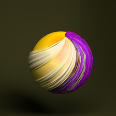 Volume, abstract, relief form. 3d illustration, 3d rendering.