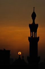 silhouette of mosque