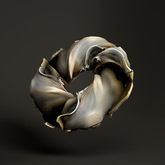 Volume, abstract, relief form. 3d illustration, 3d rendering.