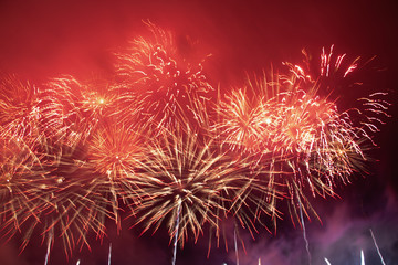 fireworks in the night sky